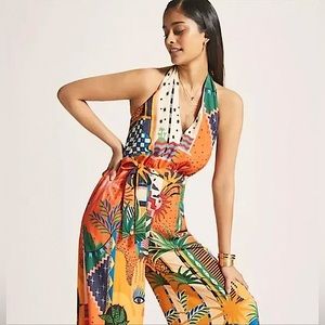 Farm Rio x Anthropologie wide leg jumpsuit